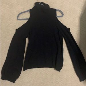 cold-shoulder, semi-turtleneck Honey Punch sweater